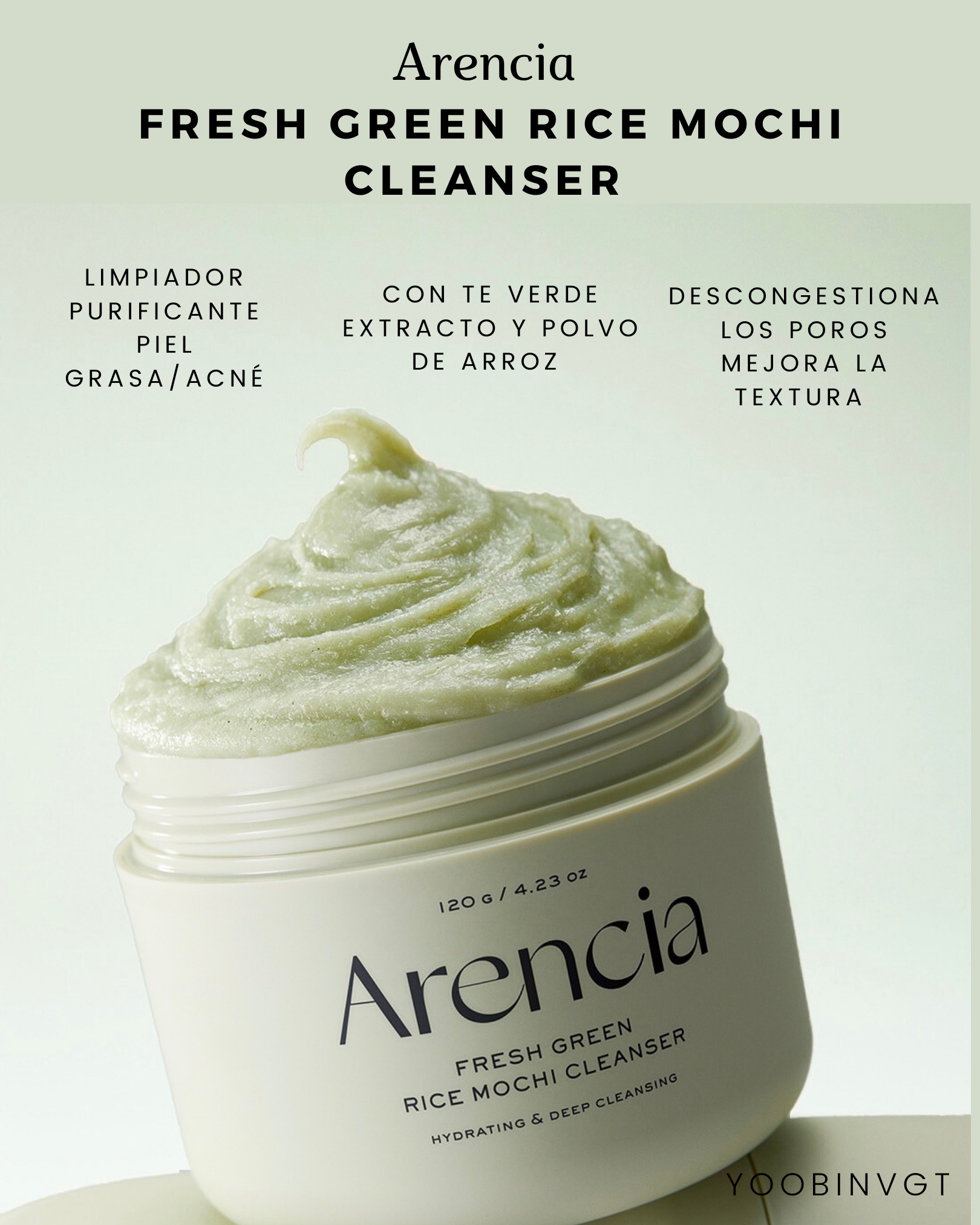 ARENCIA FRESH GREEN RICE MOCHI CLEANSER