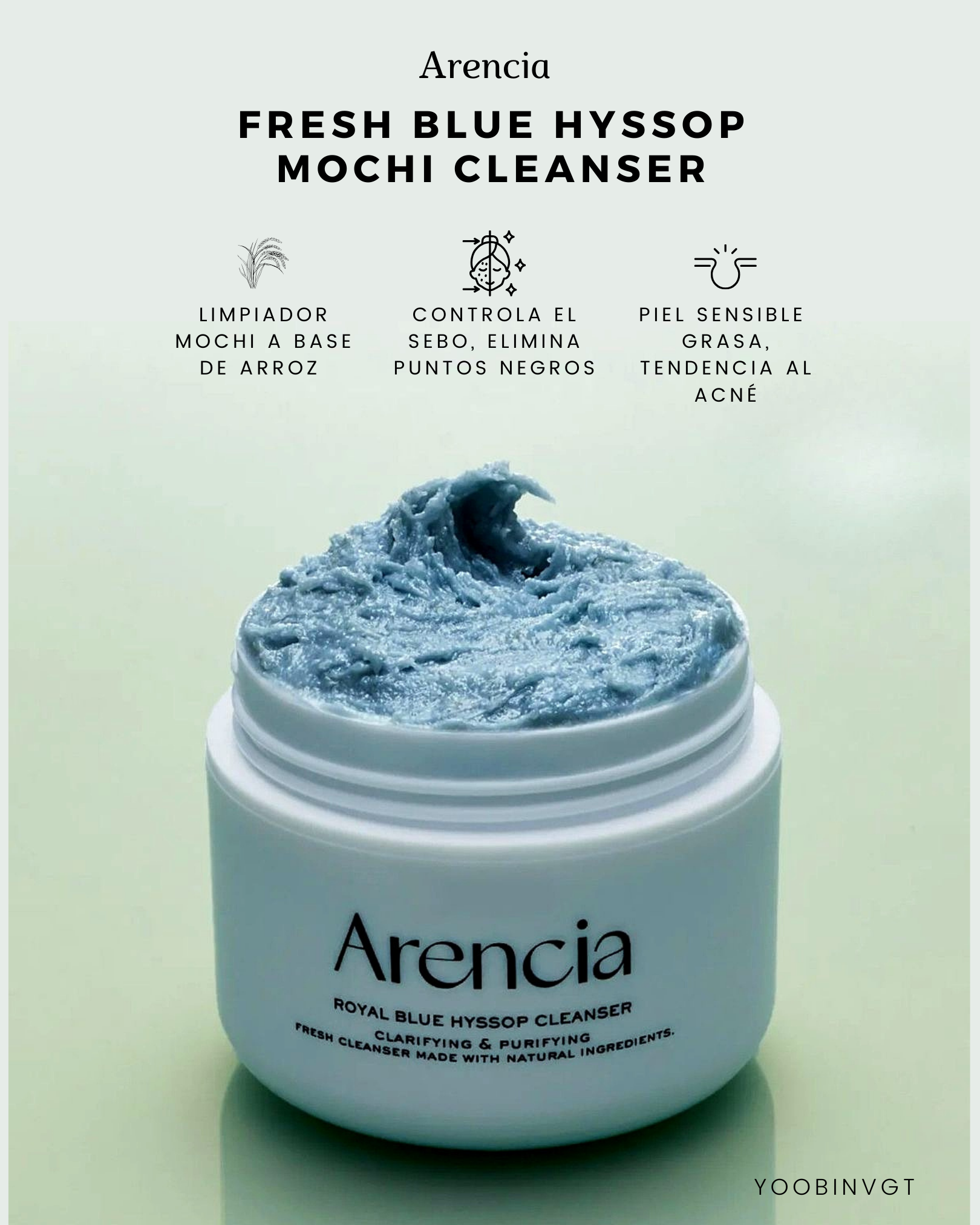 ARENCIA FRESH BLUE HYSSOP RICE MOCHI CLEANSER